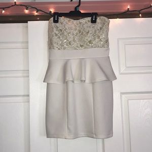 strapless cocktail dress